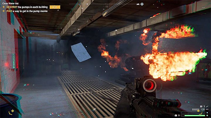 W każdym z dwóch budynków na terenie stacji musisz zniszczyć wszystkie pracujące pompy - Ustawa o czystej wodzie | Rzeka Henbane | Solucja Far Cry 5 - Far Cry 5 - poradnik do gry