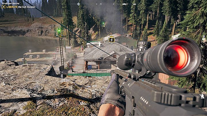 Wyrusz do Mariny Drubmanów (Drubman Marina) - Przyjazne niebo - nowy towarzysz | Rzeka Henbane | Solucja Far Cry 5 - Far Cry 5 - poradnik do gry