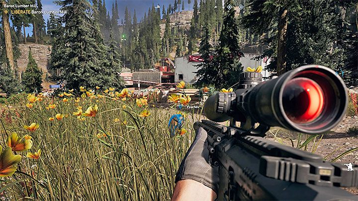 Tartak Baronów (Baron Lumber Mill) jest widoczny na mapie świata od momentu zaliczenia prologu gry Far Cry 5 - Tartak Baronów | Góry Whitetail | Solucja Far Cry 5 - Far Cry 5 - poradnik do gry