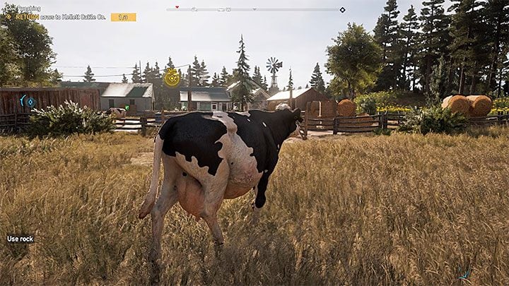 Od jednej z osób na terenie dawnego posterunku dowiesz się o krowach, które pouciekały z zagrody - Misje Poboczne | Dolina Holland | Solucja Far Cry 5 - Far Cry 5 - poradnik do gry