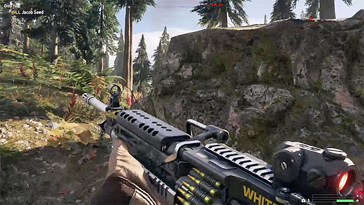 Kluczem do wygrania bitwy z tym bossem jest unikanie ostrzału snajperskiego Jacoba w połączeniu z nieustanną wspinaczką - Jacoba Seed - pojedynek z bossem w Far Cry 5 - Far Cry 5 - poradnik do gry