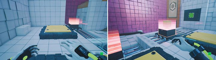 Odwróć się w stronę drugiego przycisku i przejdź na niego - Chapter 7 - The Edge - Solucja Q.U.B.E. 2 - Q.U.B.E. 2 - poradnik do gry