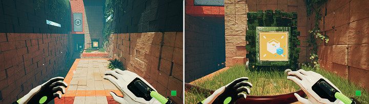 Gdy magnes wybije Twoją postać w stronę komputera, odwróć się przodem do kierunku lotu i gdy znajdziesz się przed przepaścią, będziesz musiał wykonać skok, aby dolecieć do komputera - Chapter 9 - Memories of God - Solucja Q.U.B.E. 2 - Q.U.B.E. 2 - poradnik do gry