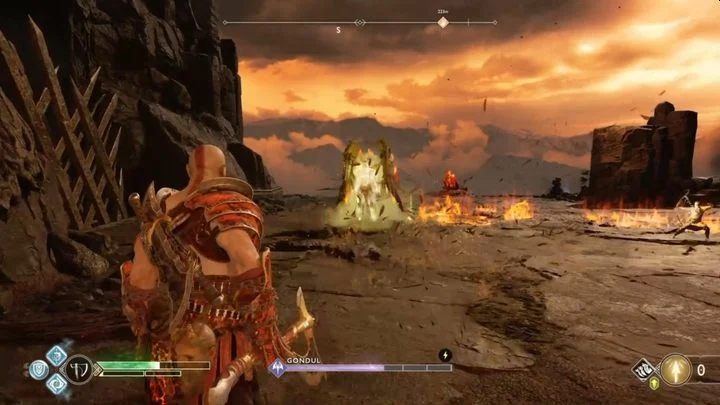Walkiria Gondul przebywa w opcjonalnej krainie Muspelheim i sposób dotarcia do tej krainy opisaliśmy na osobnej stronie poradnika - God Of War: Walkiria Gondul, Muspelheim - jak pokonać? - God Of War - poradnik do gry