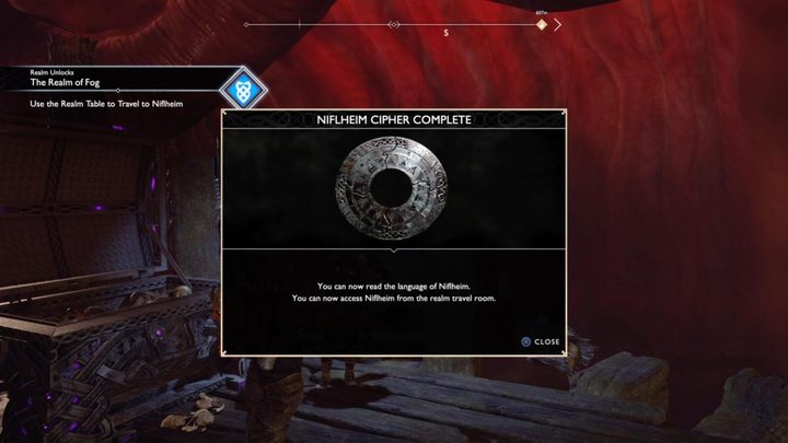 Komentarz: W zadaniu Świat Mgły Musisz skompletować 4 fragmentu dysku z szyfrem Niflheim - God Of War: Przysługi - spis wszystkich zadań - God Of War - poradnik do gry