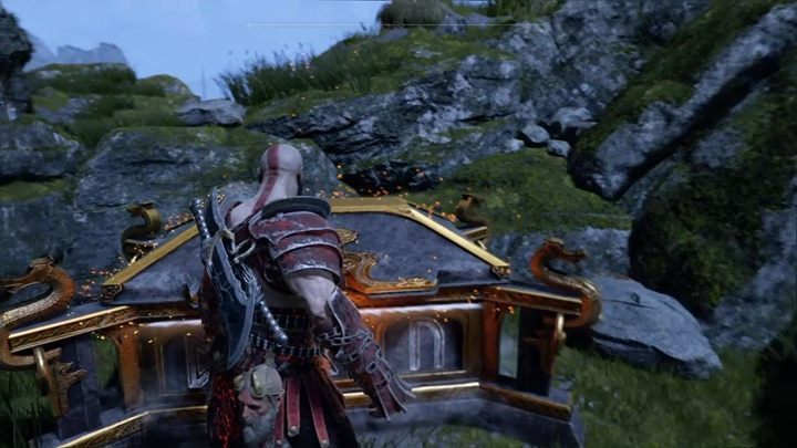 Komentarz: Skrzynia Norn jest na wyspie ze smokiem, niedaleko drewnianego mostu - God Of War: Veidrrgard - lista sekretów i znajdziek - God Of War - poradnik do gry