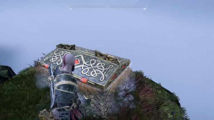 Komentarz: Skrzynie znajdziesz za bramą, którą musiałeś otworzyć z pomocą trzech fragmentów klucza - God Of War: Konunsgard - lista sekretów i znajdziek - God Of War - poradnik do gry