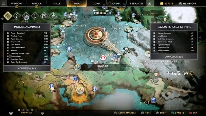 Komentarz: Jezioro Dziewięciu (Lake of Nine) to centralna lokacja świata w grze God of War - God of War: Trofea - lista wszystkich - God Of War - poradnik do gry