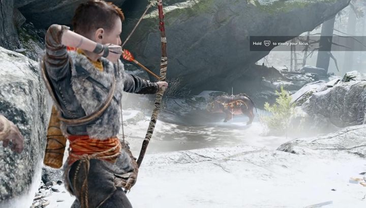 Po eksploracji, udaj się do jaskini i zeskocz niżej - God Of War: Droga w kierunku góry - solucja, opis przejścia - God Of War - poradnik do gry