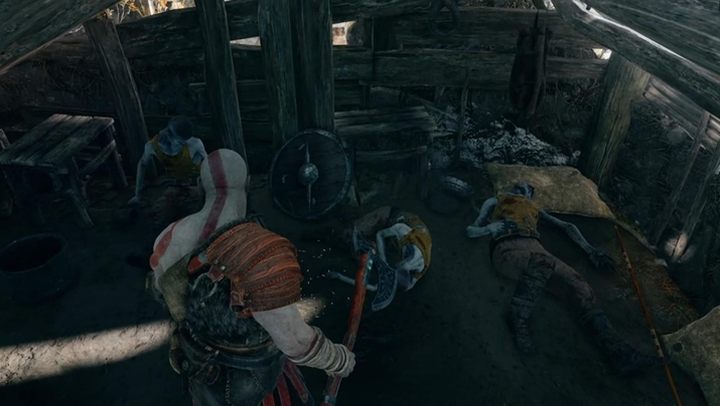 Zeskocz do starej wioski i dokonaj eksploracji starych chatek - God Of War: Droga w kierunku góry - solucja, opis przejścia - God Of War - poradnik do gry