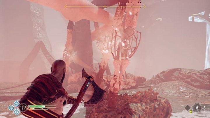 Musisz zniszczy rośliny dookoła - pamiętaj, że musisz zniszczyć trzy na raz, by zostały trwale wyeliminowane - God Of War: Światło Alfheimu - solucja, opis przejścia - God Of War - poradnik do gry