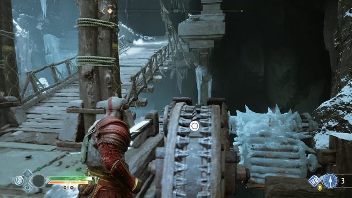 Zniszcz wrogów i podejdź do kołowrotka - ustaw most do góry - God Of War: Wnętrze Góry - solucja, opis przejścia - God Of War - poradnik do gry