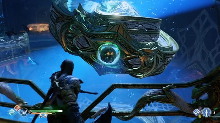 Pochwyć teraz wiatry z górnej części pierścieni i przenieś je do kuli poniżej - God Of War: Czarna Runa - solucja, opis przejścia - God Of War - poradnik do gry
