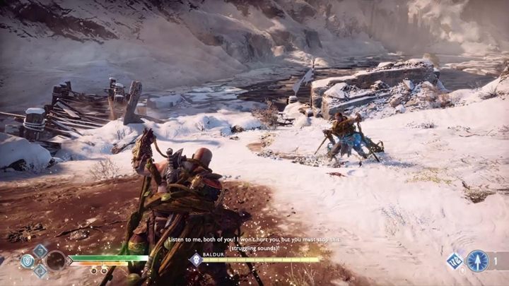 Na początku, Freja będzie próbowała przerwać pojedynek i was uwięzić - God Of War: Jotunheim w zasięgu ręki - solucja, opis przejścia - God Of War - poradnik do gry