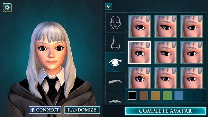 Możesz wybrać oczy swojej postaci spośród 9 przygotowanych przez twórców - Tworzenie postaci w Harry Potter i Tajemnica Hogwartu - Harry Potter i Tajemnica Hogwartu - poradnik do gry