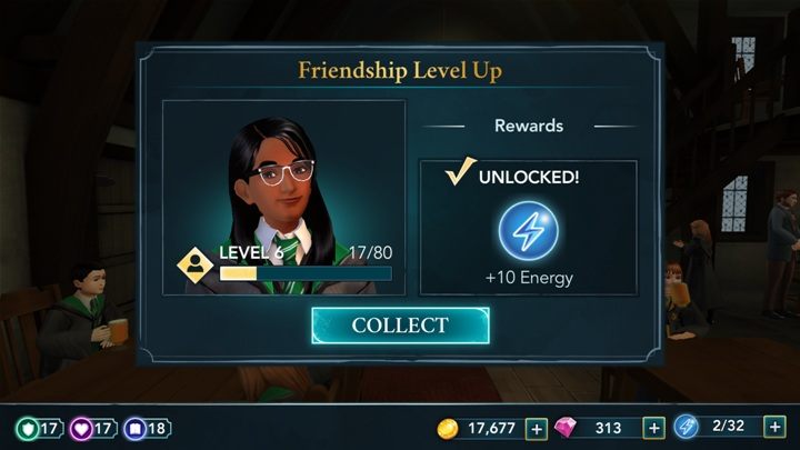 Z zależności od poziomu znajomości dostaniesz różne, jednorazowe bonusy - Jak rozwijać znajomości z uczniami poza misjami w HP i Tajemnica Hogwartu? - Harry Potter i Tajemnica Hogwartu - poradnik do gry