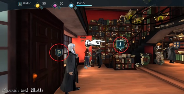 W grze możesz klikać na postaci, obiekty albo meble - Sterowanie i wymagania sprzętowe w Harry Potter i Tajemnica Hogwartu - Harry Potter i Tajemnica Hogwartu - poradnik do gry