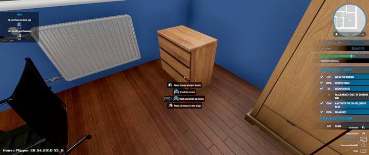 Umebluj pokoje zgodnie z zaleceniami właściciela parceli - Zlecenie Edward Wielobączki (Jack Roobins), solucja, House Flipper - House Flipper - poradnik do gry