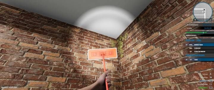 Duża ilość światła pozwoli łatwiej zlokalizować zabrudzenia - Zlecenie Maks Gamoń (Max Jonson), solucja, House Flipper - House Flipper - poradnik do gry