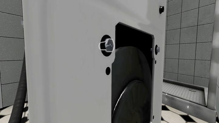 W pralce należy odkręcić również śruby, które zabezpieczały urządzenie przy transporcie - Zlecenie Wacław Szpara (Nick Flow), solucja, House Flipper - House Flipper - poradnik do gry