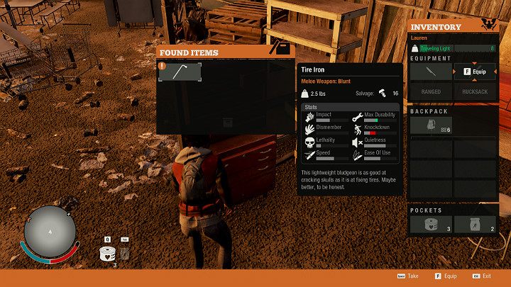 W trakcie poruszania się po obozie Twoja broń ulegnie zniszczeniu więc będziesz zmuszony poszukać innego oręża - Welcome to Camp Osprey | Solucja | State of Decay 2 - State of Decay 2 - poradnik do gry