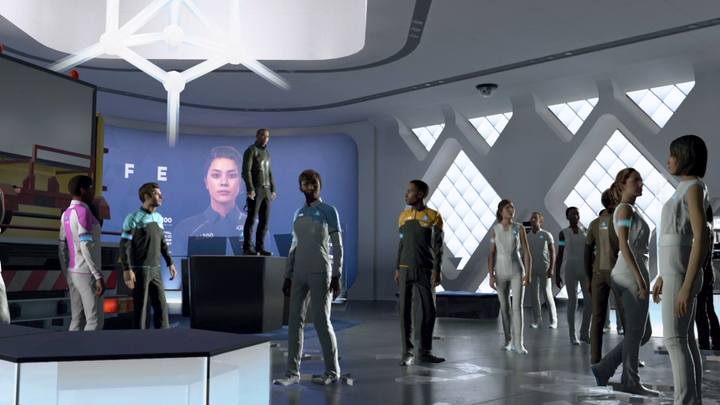 Rozpocznij od przemówienia - stań na ladzie pośrodku sklepu - Capitol Park | Markus | Solucja Detroit Become Human - Detroit Become Human - poradnik do gry