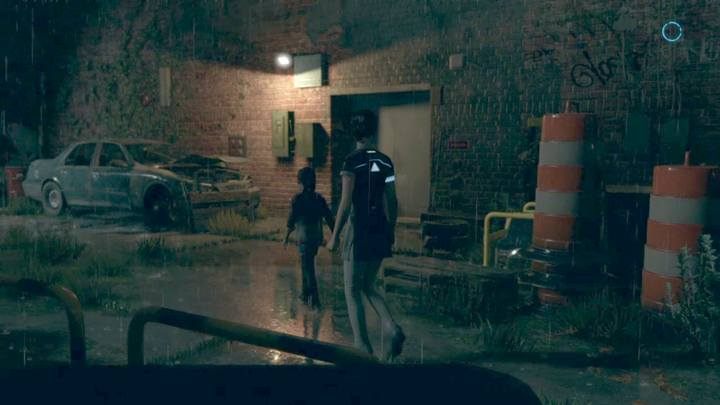 Obok samochodu znajdziesz również nożyce do metalu, które pozwolą ci dostać się do opuszczonego domu - Zbiegowie | Kara | Solucja Detroit Become Human - Detroit Become Human - poradnik do gry
