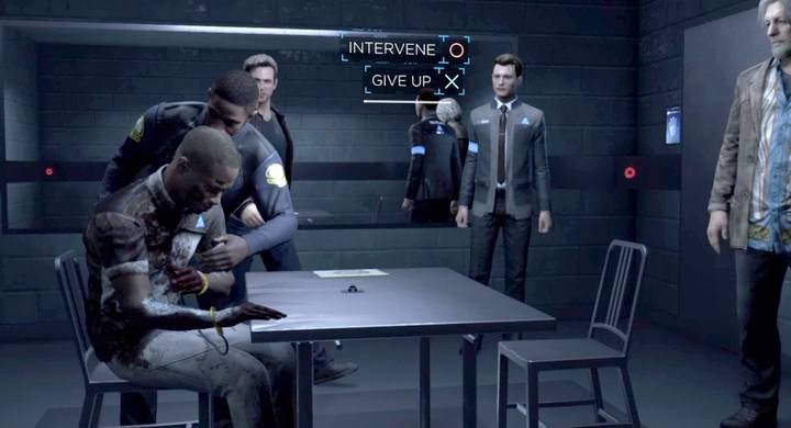 To, czy zainterweniujesz ma spore znaczenie dla zakończenia sceny - Przesłuchanie | Connor | Solucja Detroit Become Human - Detroit Become Human - poradnik do gry