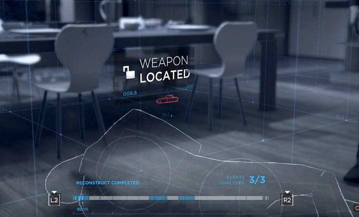 Niektóre z poszlak prowadzą do odnalezienia przedmiotów fabularnych, które mogą zmienić przebieg wydarzeń - Zakładniczka | Connor | Solucja Detroit Become Human - Detroit Become Human - poradnik do gry