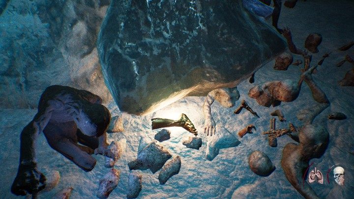 Drugą stopę znajdziesz położoną wśród zwłok w części skutej lodem - Część 3 - The Frozen Fire | Solucja | Agony - Agony - poradnik do gry