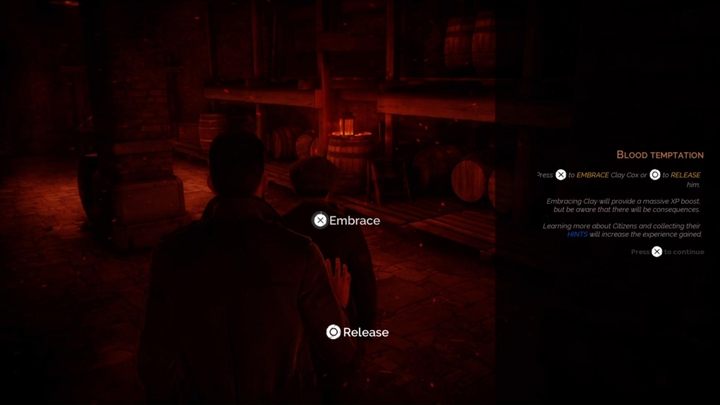 Dość szybko gra zaproponuje, żebyś wyssał krew z Claya Coxa - Vampyr: Porady na start - Vampyr - poradnik do gry