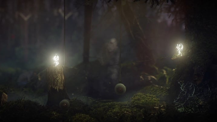 Na sam koniec wystarczy, że zwiniesz włóczkę i wciągniesz bohatera tak, aby trafił na swoje miejsce - Jak ustawić bohaterów na 4 poziomie w Unravel 2? - Unravel 2 - poradnik do gry