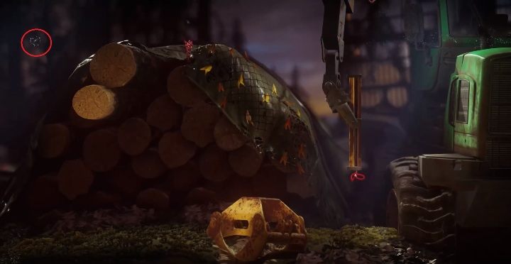 Trzeci sekret znajdziesz zaraz obok stosu ściętego drewna - Sekrety w Ashes to Ashes, poziom 6 Unravel 2 - Unravel 2 - poradnik do gry