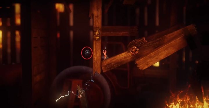 Na samym końcu poziomu trafisz do zawalającego się budynku - Sekrety w Ashes to Ashes, poziom 6 Unravel 2 - Unravel 2 - poradnik do gry
