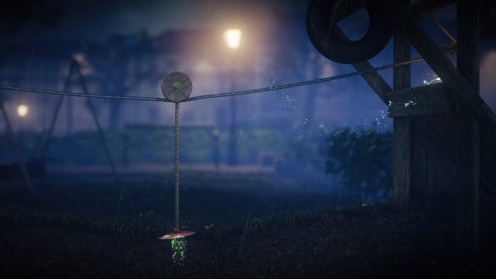 Jeśli przejdziesz krok w prawo trafisz na huśtawkę - Poziom 2 - Hideaway | Solucja - Unravel 2 - poradnik do gry