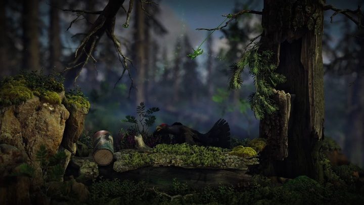 Po wyjściu z jaskini zaatakuje cię kura - Poziom 3 - Little Frogs | Solucja - Unravel 2 - poradnik do gry