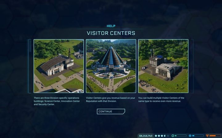 Bazowo, przychód z Visitor Center jest uzależniony on ilości reputacji - Zarabianie w Jurassic World Evolution - Jurassic World Evolution - poradnik do gry