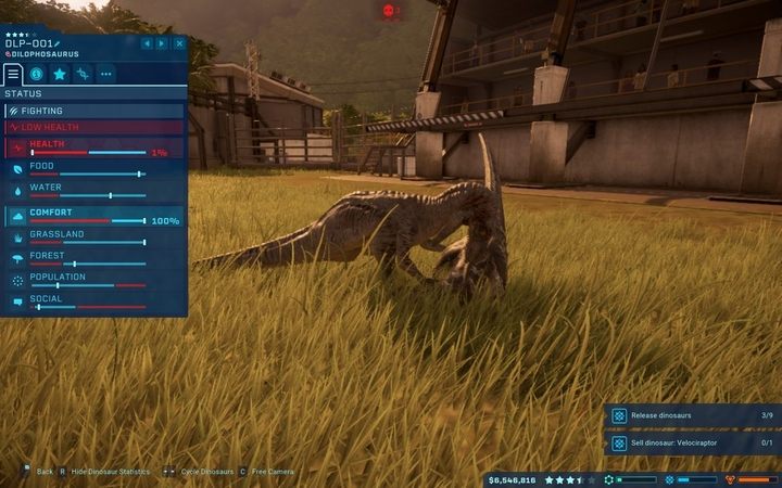Do takiej sytuacji można doprowadzić, gdy wprowadzi się mięsożercę do wybiegu z roślinożercami - Zagrożenia w Jurassic World Evolution - Jurassic World Evolution - poradnik do gry