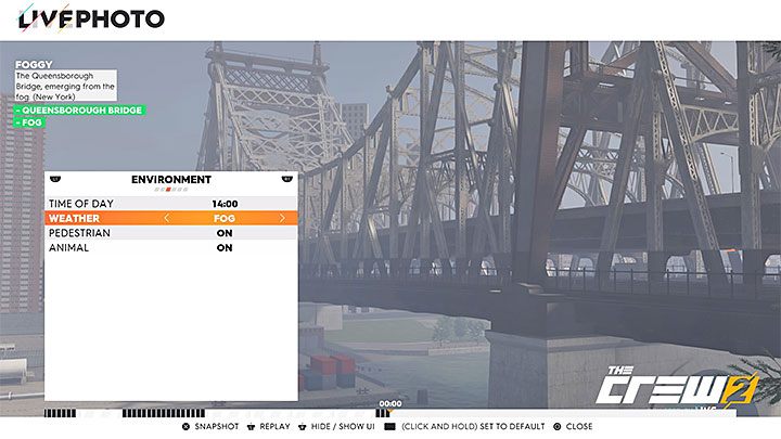 Opis: Most Queensborough (Nowy Jork) wyłaniający się z mgły - Album - Street Racing | Zadań fotograficznych w The Crew 2 - The Crew 2 - poradnik do gry