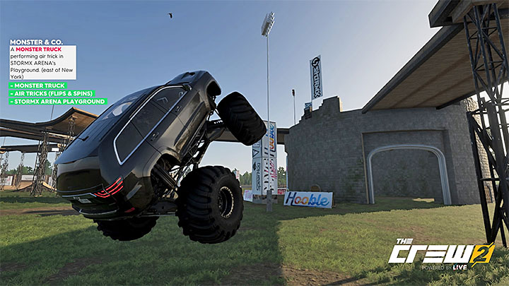 Opis: Użyj Monster trucka i wykonaj ewolucje powietrzne na placu zabaw Areny StormX (na wschód od Nowego Jorku) - Album - Freestyle | Zadań fotograficznych w The Crew 2 - The Crew 2 - poradnik do gry