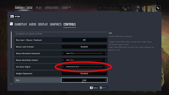 Poza zwykłą czułością myszy, w grze Tom Clancys Rainbow Six: Siege można także zmienić czułość myszy w trakcie korzystania z dodatkowego celownika - Ustawienia myszy lub drążka pada w Rainbow Six Siege - Rainbow Six Siege - poradnik do gry