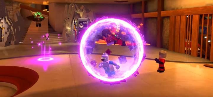 Fioletowych klocków może użyć jedynie Viola - Poziom 5 - Pułapka | Opis przejścia LEGO Iniemamocni - LEGO Iniemamocni - poradnik do gry