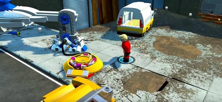 W wodzie podpłyń w stronę robota zamieniając Elastynę w ponton - Poziom 12 - Ostateczne starcie | Opis przejścia LEGO Iniemamocni - LEGO Iniemamocni - poradnik do gry