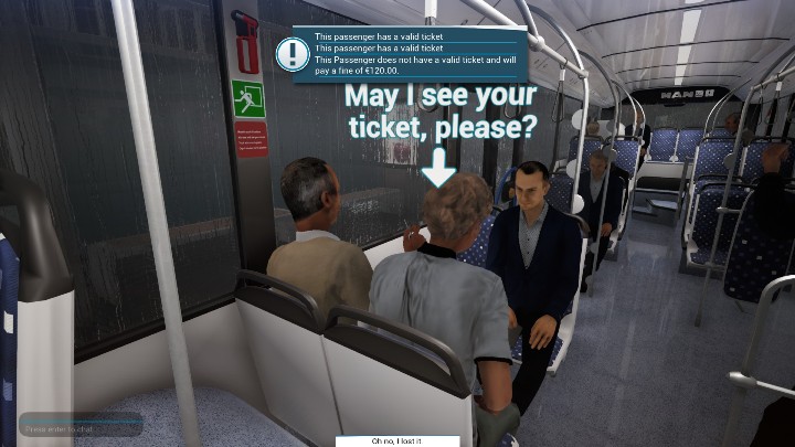 Aby skontrolować bilet musisz wstać i wyjść ze swojego stanowiska - Jak sprzedawać i kontrolować bilety w Bus Simulator 18? - Bus Simulator 18 - poradnik do gry