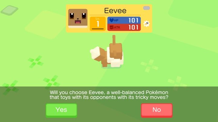 Eevee to pokemon posiadający 101 punktów zdrowia oraz ataku - Jak rozpocząć grę Pokemon Quest? - Pokemon Quest - poradnik do gry