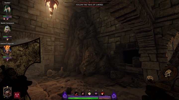 Trafisz do pomieszczenia z widoczną na obrazku skałą - Grymuary w akcie I gry Warhammer Vermintide 2 - Warhammer Vermintide 2 - poradnik do gry