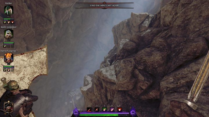 Trafisz do miejsca widocznego na obrazku - musisz skakać po skałach, aby przedostać się dalej - Grymuary w akcie I gry Warhammer Vermintide 2 - Warhammer Vermintide 2 - poradnik do gry
