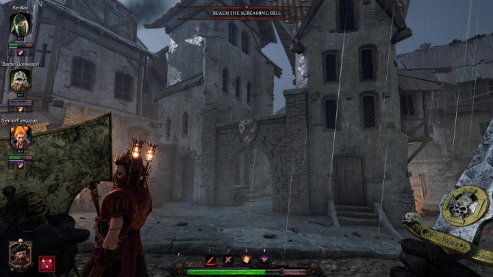 Ostatni tom odnajdziesz w lokacji Bisschenbesser Strasse - kieruj się dostępną drogą, aż trafisz na bramę z herbem - Tomy w akcie II gry Warhammer Vermintide 2 - Warhammer Vermintide 2 - poradnik do gry