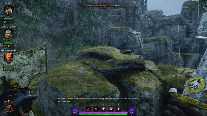 Stąd możesz już doskoczyć na skały, na których odnajdziesz tom - Tomy w akcie II gry Warhammer Vermintide 2 - Warhammer Vermintide 2 - poradnik do gry