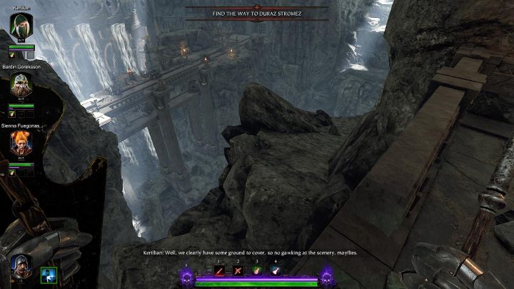 Pierwszy tom w misji Wprost do gniazda odnajdziesz w początkowej fazie rozgrywki, gdy będziesz zaskakiwał w miejsce widoczne na obrazku - Tomy w akcie II gry Warhammer Vermintide 2 - Warhammer Vermintide 2 - poradnik do gry